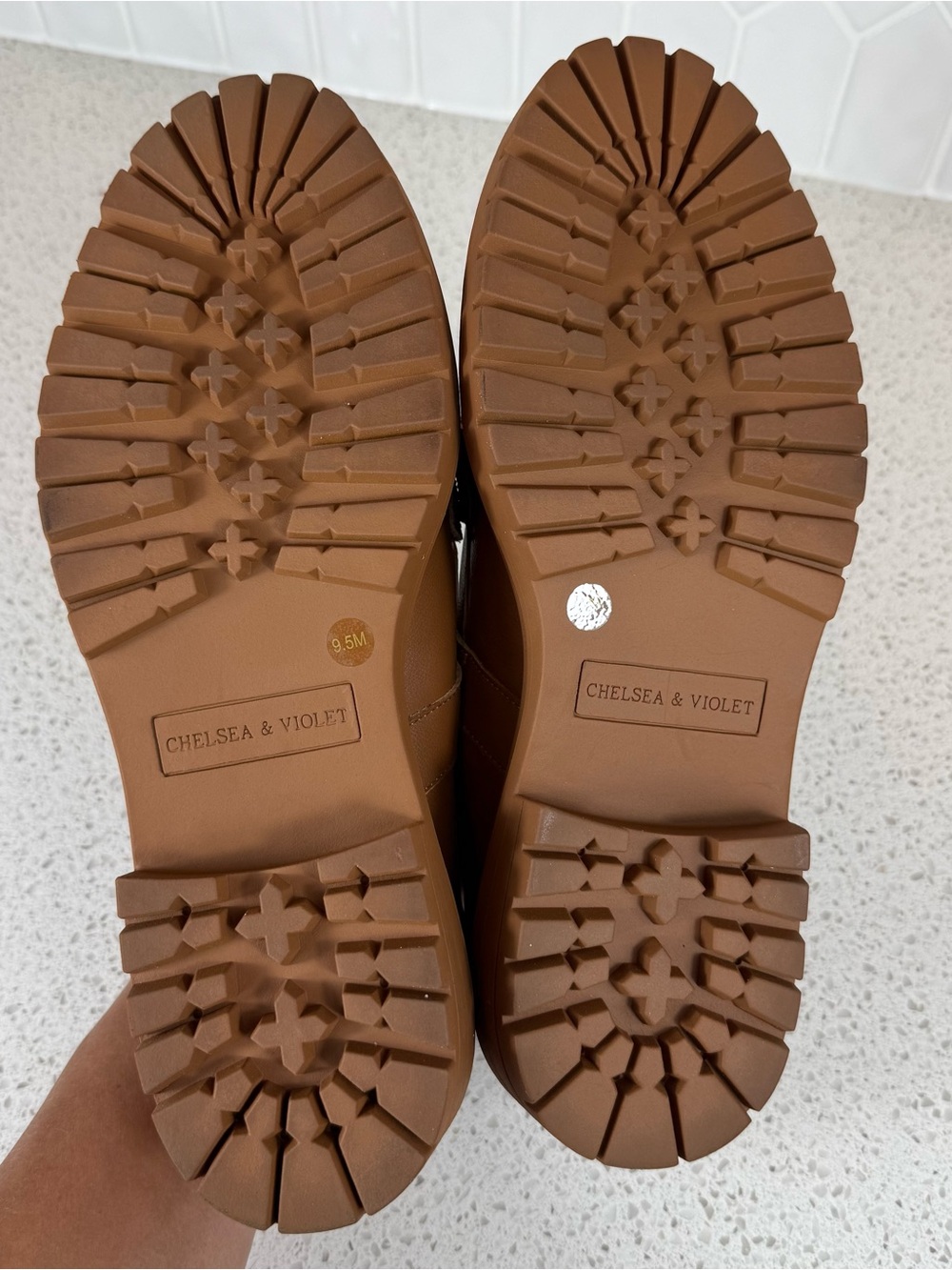 Chelsea & Violet T-Bar Loafer’s Tan Platform Mary Jane Women’s Size 9.5 - Picture 5 of 11